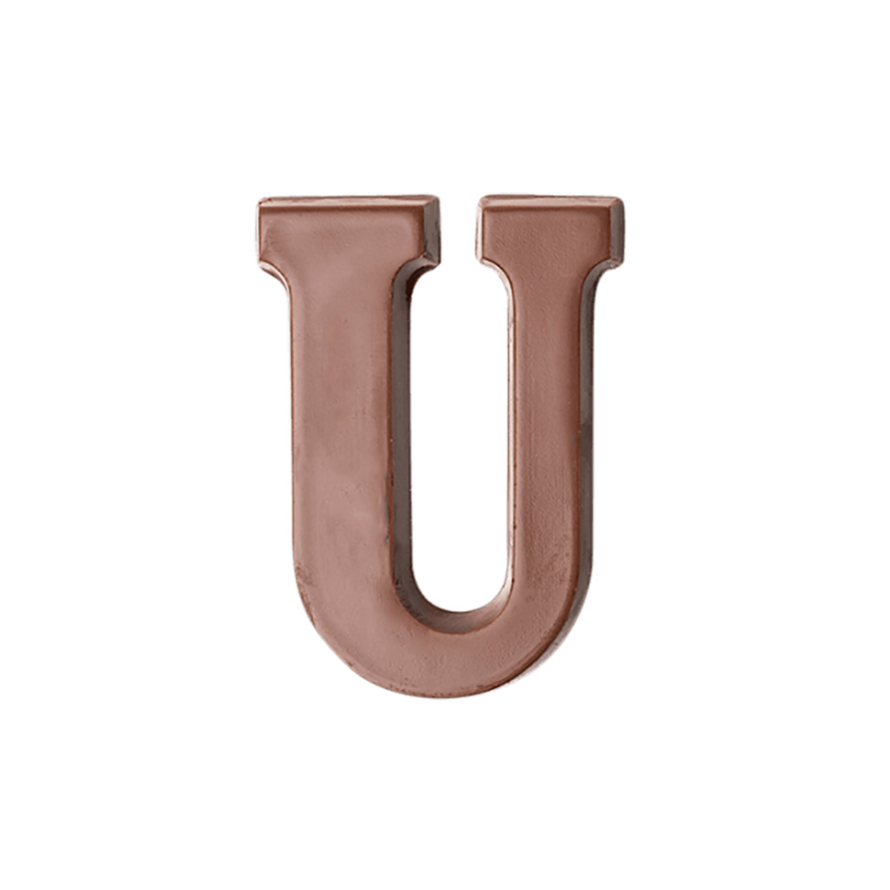 milk-chocolate-letter-u Milk Chocolate Letter U