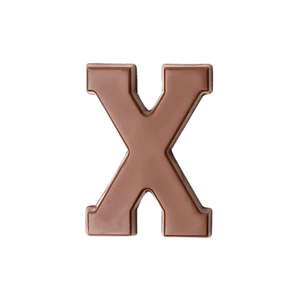 milk-chocolate-letter-x Milk Chocolate Letter X