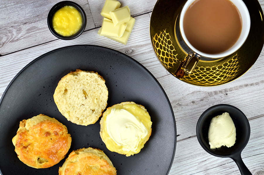 Lemon, & White Chocolate Scones