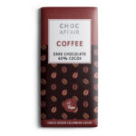 Choc Affair Coffee dark chocolate bar, 90g, vegan, Vegan Society registered, crafted in York with sustainably sourced cocoa, palm oil free