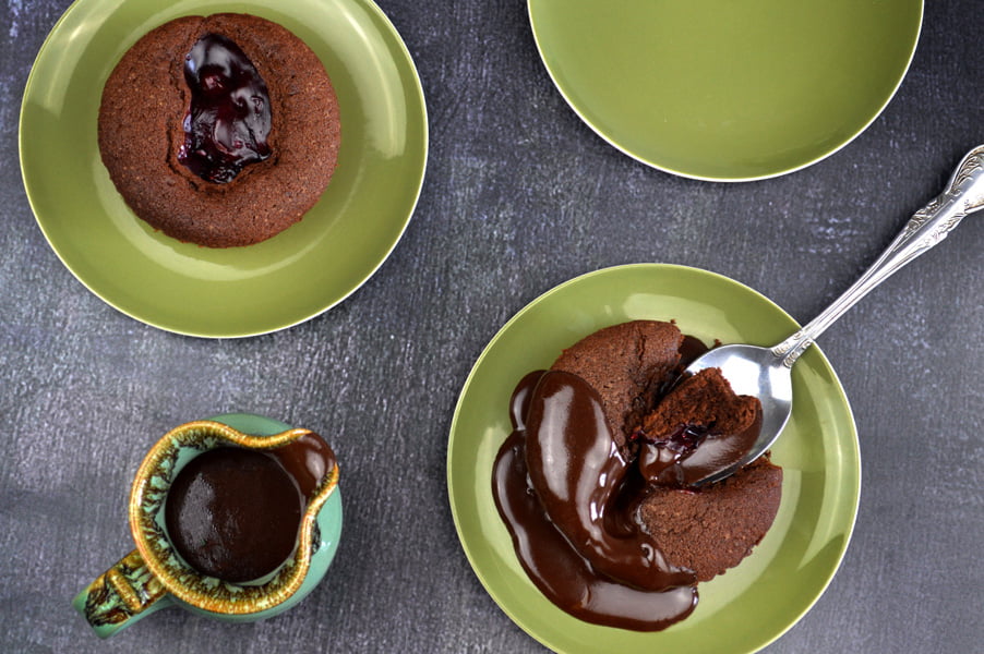 Chocolate & Cherry Sponge
