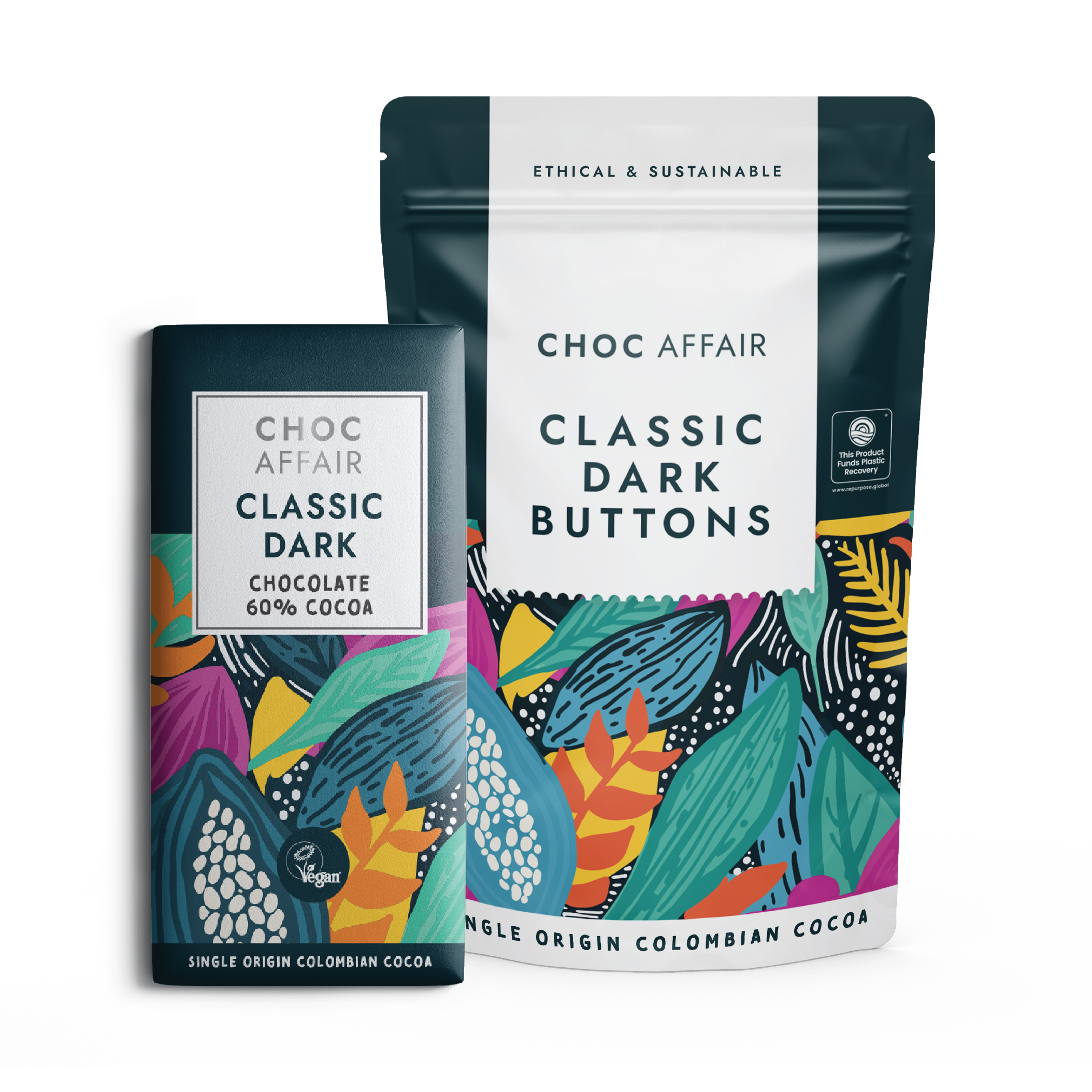 Classic-dark-buttons-90g Classic Dark Chocolate Buttons and Bar Gift Set