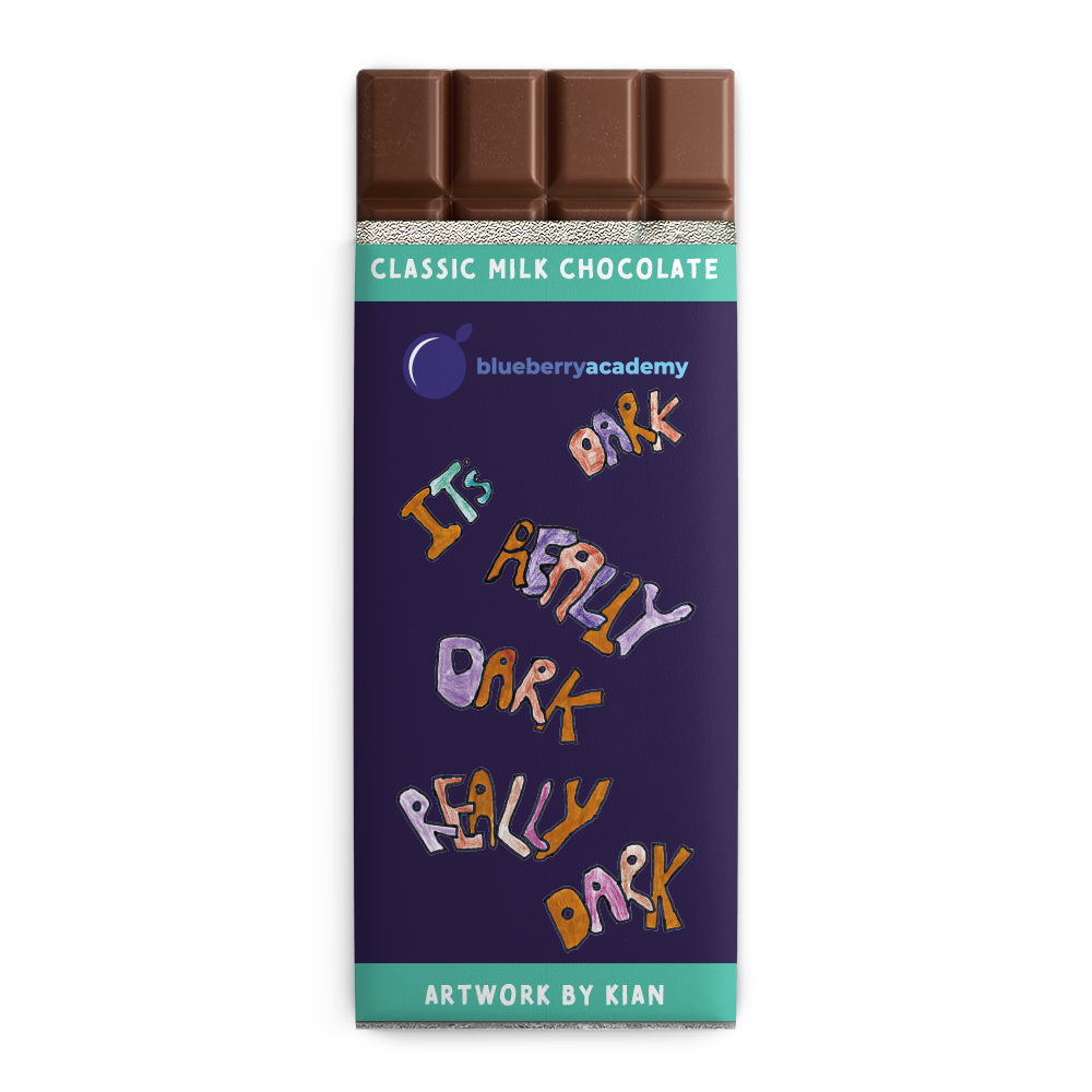 Kian Blueberry Milk 90g - Kian_web Kian's Milk Chocolate Bar