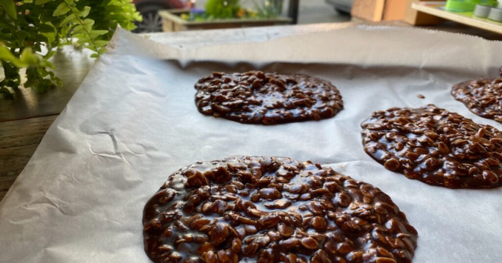 Flat, pancake like cookies
