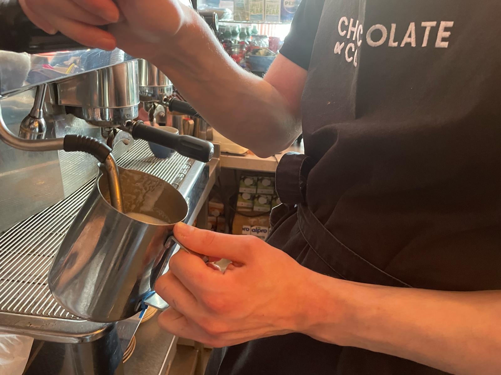 Making hot chocolate