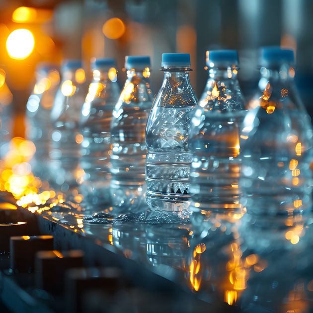 Row of plastic bottles Row of plastic bottles